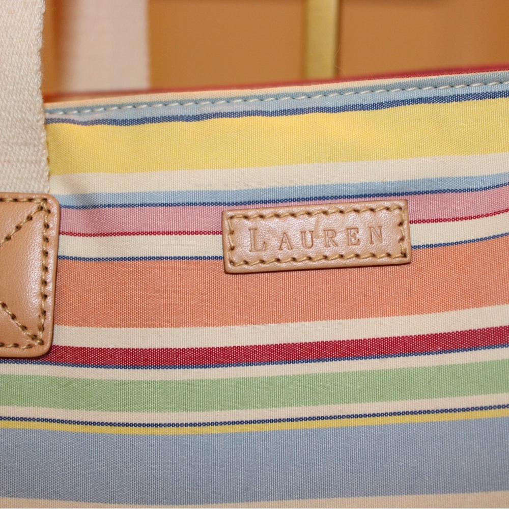 Ralph Lauren Multicolor Striped Tote Bag - Picture 3 of 5